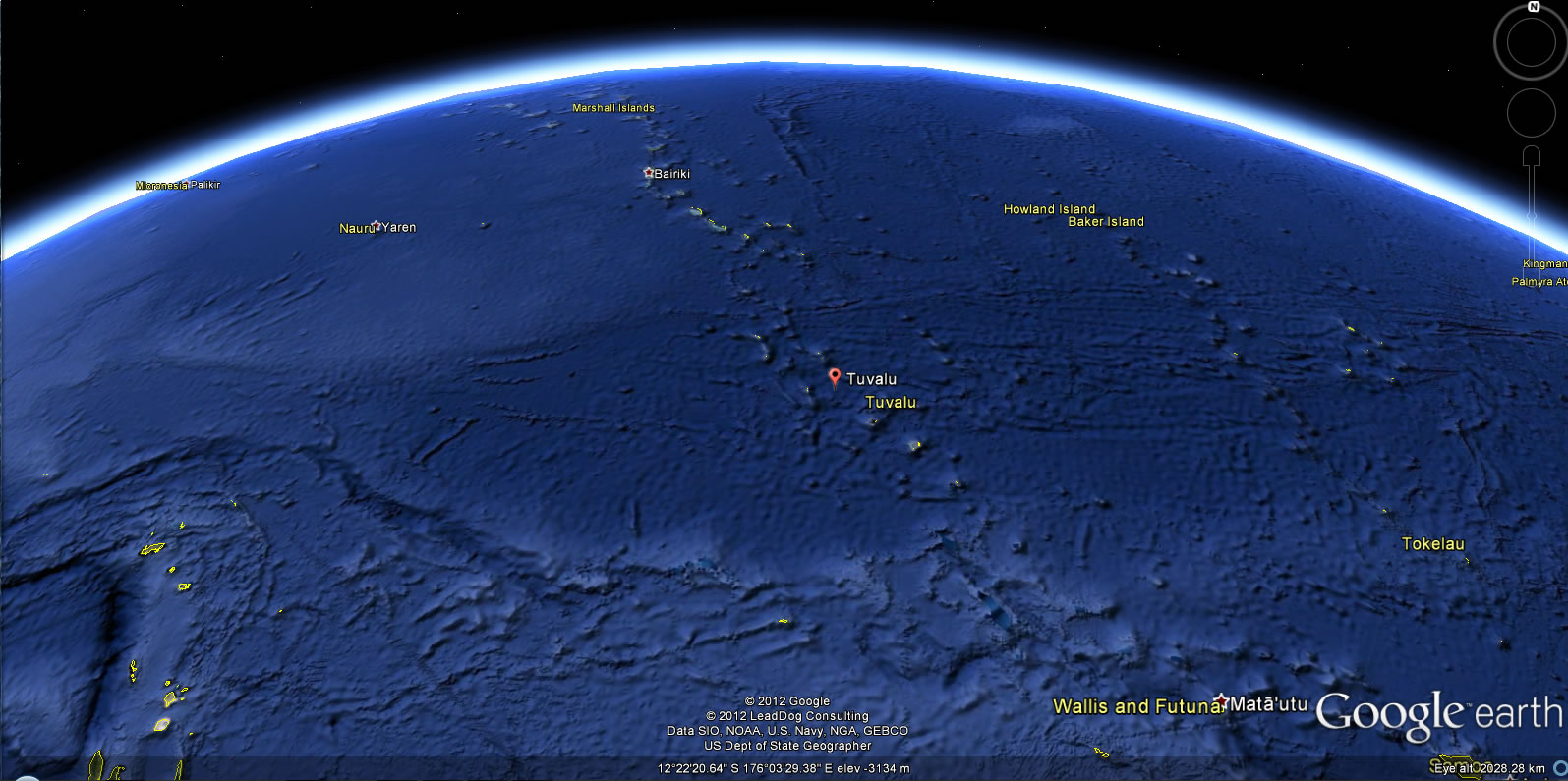 Tuvalu terre carte